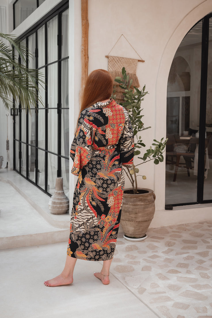  Woman's Silk Kimono Robe Handmade in Bali