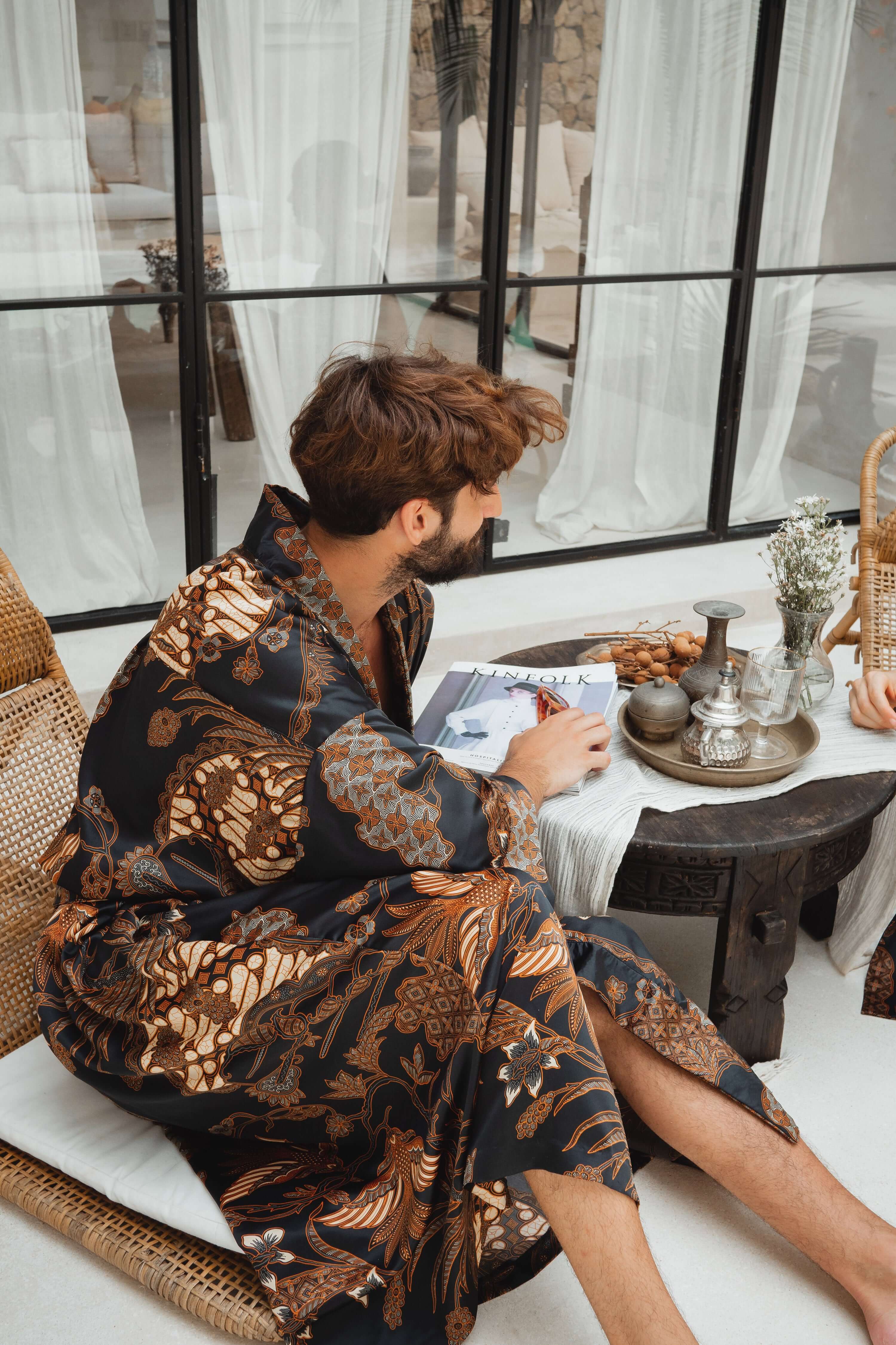 Kimono dressing store gown men