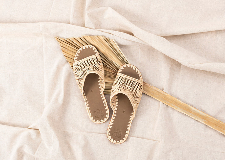 Moroccan Open Toe Raffia Sandals