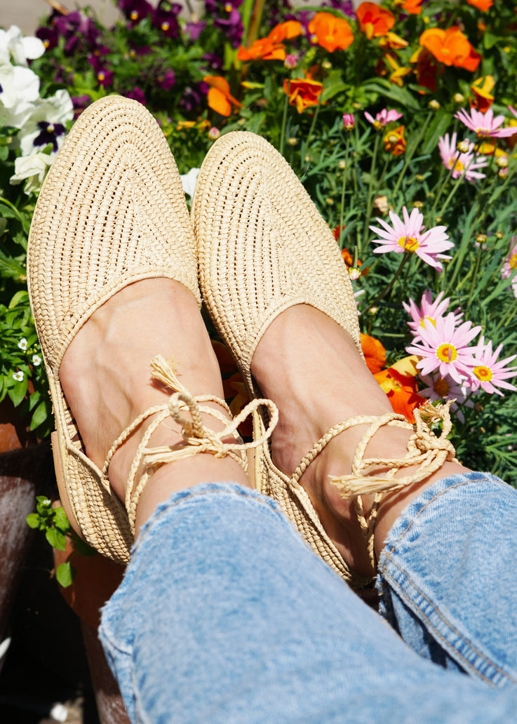 moroccan raffia ankle strap sandals