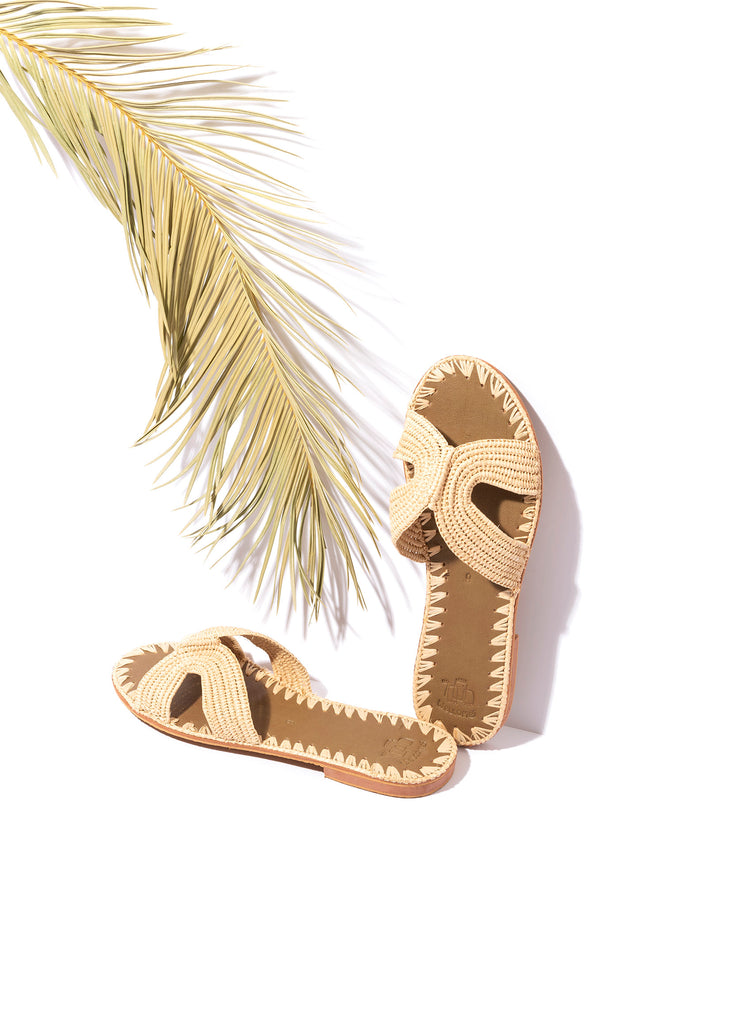 raffia sandals moroccan