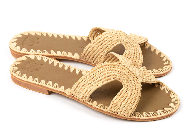 raffia sandals moroccan