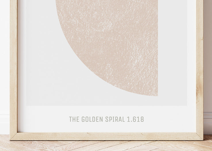 Golden Ratio Print / Fibonacci Spiral Poster / Fibonacci Sequence Wall Art / Abstract Printable Wall Art / Boho Print / Boho Wall Decor