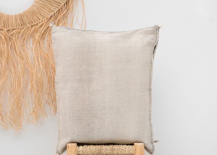 Light Gray Moroccan Cactus Silk Pillow 306