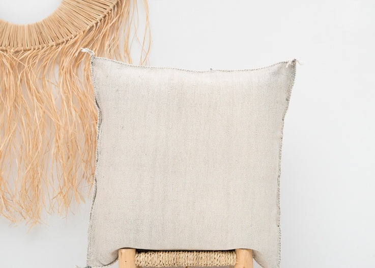 Light Gray Moroccan Cactus Silk Pillow 305
