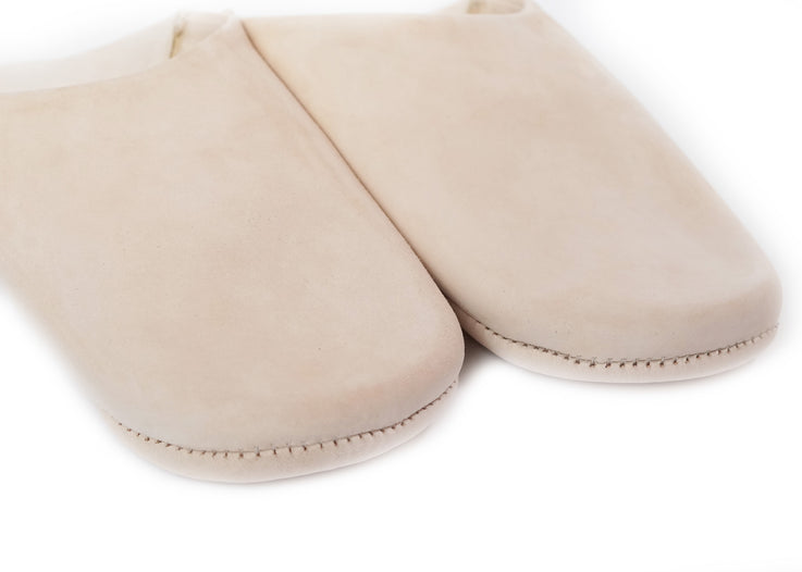 Soft Pink Moroccan Babouche Suede Slippers / Leather Indoor Slippers / Women's Babouche