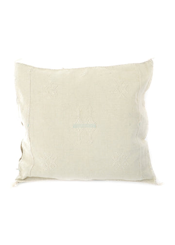 Light Gray Cactus Silk Pillow / Sabra Pillow / Moroccan Pillow 154